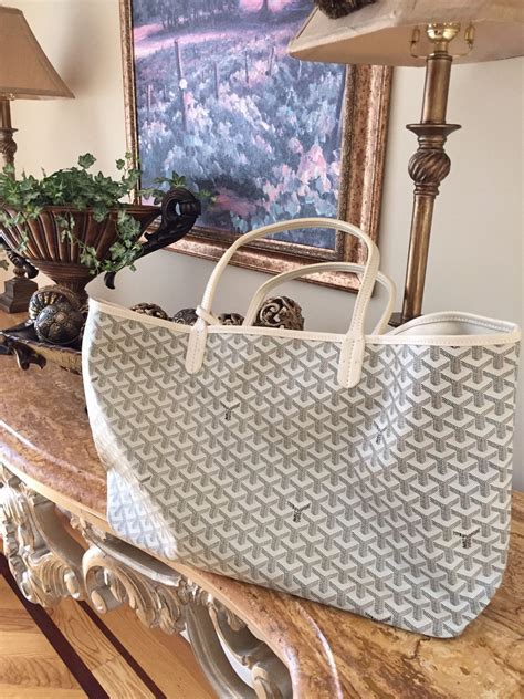 goyard tote bag white|inside goyard tote.